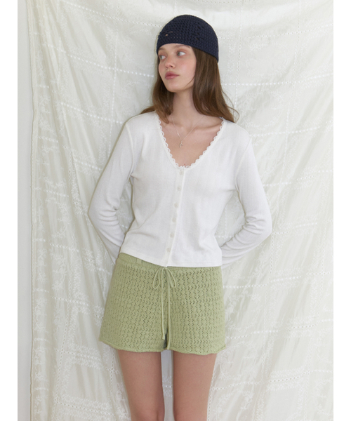 RE_L（リエル）の「Rosanna v lace cardigan (white)（カーディガン/ボレロ・レディース・その他・FREE）」の6枚目の写真
