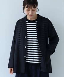 yuni haoriジャケット 黒 F レーヨンリネン ゆったり日本製 yuni（ユニ ）の「コットン/リネン オックス haoriジャケット