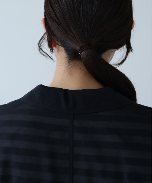 yuni(ユニ )の「△Cotton Nylon sheer shirt jacket(テーラードジャケット・レディース・ブラック/ベージュ・FREE)」の15枚目の写真