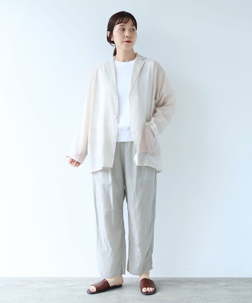 ジャケット・アウター yuni Cotton Nylon sheer shirt jacket △Cotton Nylon sheer shirt jacket（テーラードジャケット）｜yuni
