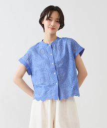 MELROSE claire（メルローズ クレール）の「【スカラップ刺しゅうシャツブラウス】（シャツ/ブラウス）」