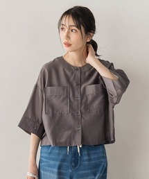 Droite lautreamont（ドロワットロートレアモン）の「【WEB限定】シアーサテンバンドカラーブラウス（シャツ/ブラウス）」