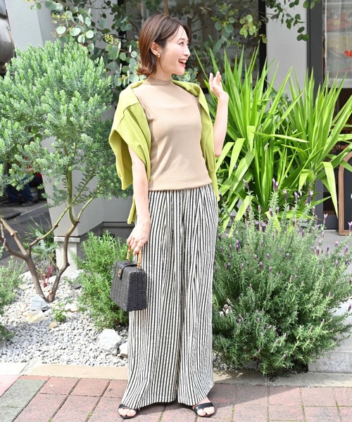 Ehre style（エーレスタイル）の「大人ストライプ 休日 パンツ 楽パンツ（その他パンツ・レディース・ストライプ・FREE）」の6枚目の写真