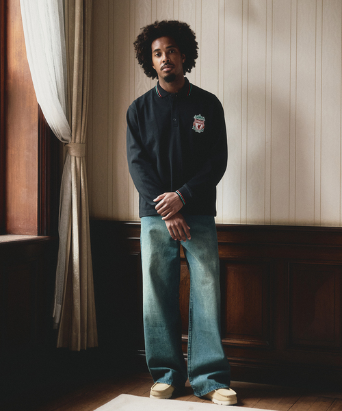417 EDIFICE（フォーワンセブンエディフィス）の「【Liverpool FC / リバプール FC】 EMBLEM LINE POLO-SH（Tシャツ/カットソー・メンズ・ブラック/ホワイト・X-LARGE/LARGE/MEDIUM）」の3枚目の写真