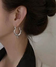 レトロ風 幾何モチーフ 個性的ピアス ジプシー