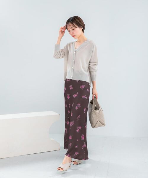 URBAN RESEARCH ROSSO WOMEN(アーバンリサーチ ロッソ)の「ダークプリント バイアススカート(スカート・レディース・ブラック/ブラウン・38/36)」の16枚目の写真