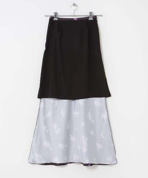 URBAN RESEARCH ROSSO WOMEN(アーバンリサーチ ロッソ)の「ダークプリント バイアススカート(スカート・レディース・ブラック/ブラウン・38/36)」の10枚目の写真