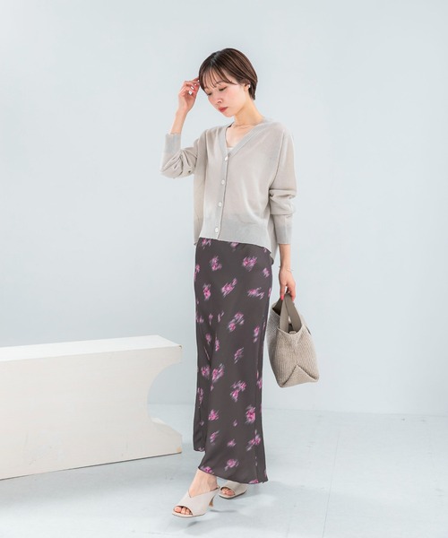 URBAN RESEARCH ROSSO WOMEN（アーバンリサーチ　ロッソ）の「ダークプリント バイアススカート（スカート・レディース・ブラック/ブラウン・38/36）」の17枚目の写真