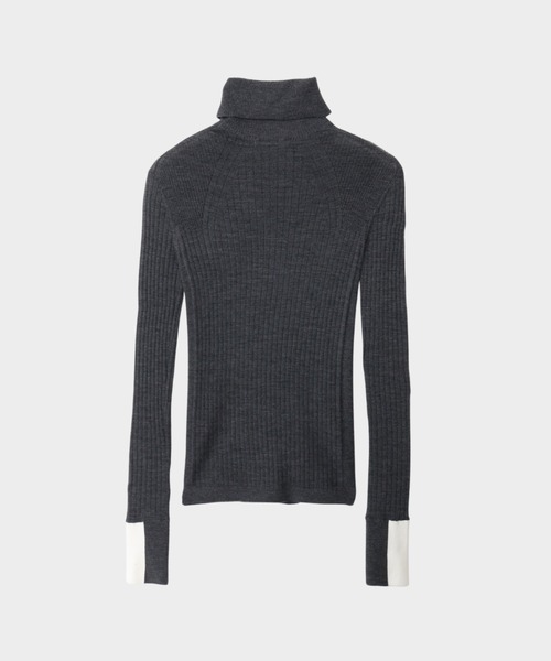 CINOH(チノ)の「15.5 MICRON WOOL TURTLENECK KNIT(ニット/セーター・レディース・ベージュ/チャコールグレー/ブラック・38/36)」の20枚目の写真