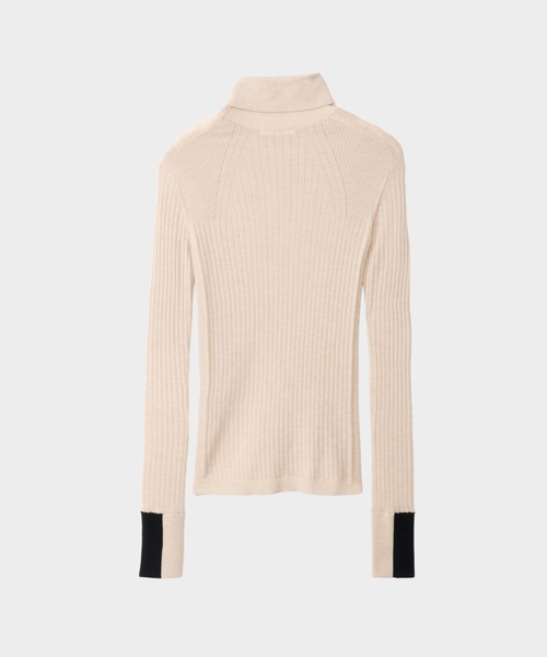 CINOH(チノ)の「15.5 MICRON WOOL TURTLENECK KNIT(ニット/セーター・レディース・ベージュ/チャコールグレー/ブラック・38/36)」の22枚目の写真
