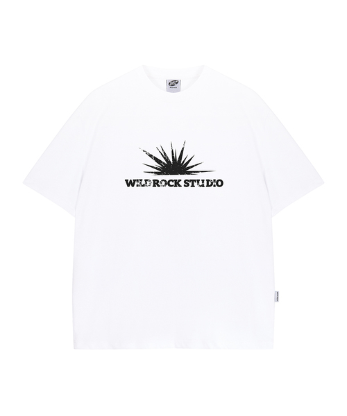 WILDROCK(ワイルドロック)の「サンバースト クールコットン オーバーサイズ 半袖Tシャツ(Tシャツ/カットソー・メンズ・イエロー/ピンク/ホワイト/ブラック/スカイブルー/チャコール/ブルー・SMALL/MEDIUM/LARGE)」の2枚目の写真