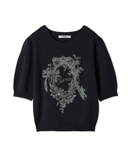 SNIDEL(スナイデル)の「エンブロイダリーニットプルオーバー(ニット/セーター・レディース・ホワイト/ネイビー/グリーン・F)」の15枚目の写真