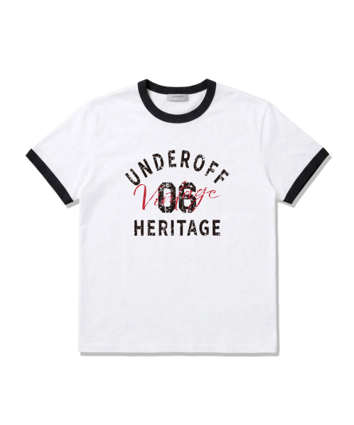 UNDEROFF（アンダーオフ）の「エッセンシャルスタンダード 半袖リンガーTシャツ ヴィンテージメランジ（Tシャツ/カットソー・メンズ・ヘザーグレー・LARGE/MEDIUM/X-LARGE/SMALL）」の3枚目の写真