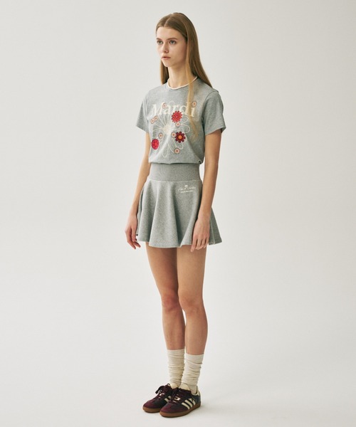 Mardi Mercredi(マルディメクルディ)の「FLARE MINI SKIRT ORIGINALIS 25 / フレア ミニ スカート オリジナルス 25(スカート・レディース・クリーム/グレー・FREE)」の11枚目の写真
