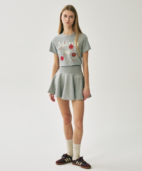 Mardi Mercredi(マルディメクルディ)の「FLARE MINI SKIRT ORIGINALIS 25 / フレア ミニ スカート オリジナルス 25(スカート・レディース・クリーム/グレー・FREE)」の10枚目の写真