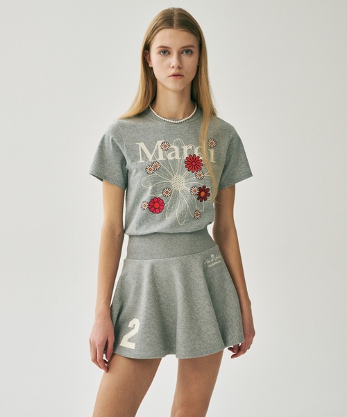 Mardi Mercredi(マルディメクルディ)の「FLARE MINI SKIRT ORIGINALIS 25 / フレア ミニ スカート オリジナルス 25(スカート・レディース・クリーム/グレー・FREE)」の3枚目の写真