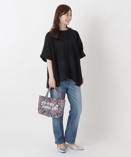 one'sterrace(ワンズテラス)の「SE ラタプリント ミニトート(トートバッグ・レディース・ブラック系8/ベージュ系8/ネイビー系5/ブルー系その他7・99)」の22枚目の写真