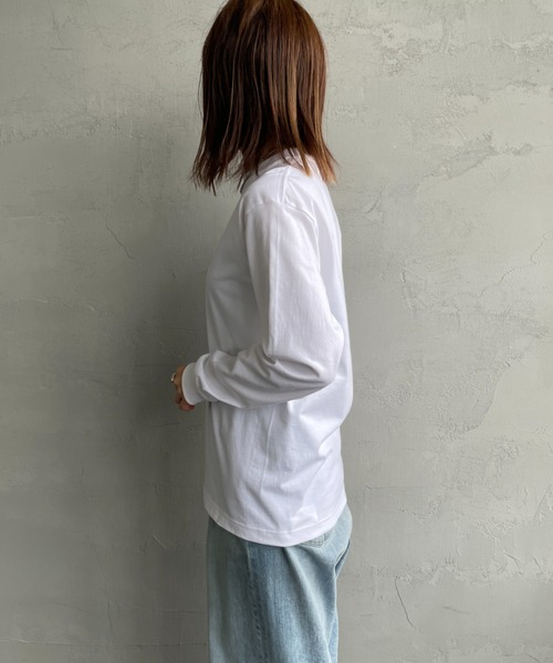 HANES（ヘインズ）の「【WEB先行予約】[HANES/ヘインズ] BEEFY ロングスリーブパックTシャツ（Tシャツ/カットソー・レディース・ブラック/ホワイト・L/M/S/XL）」の11枚目の写真