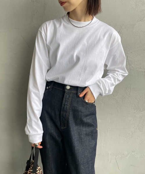 HANES（ヘインズ）の「【WEB先行予約】[HANES/ヘインズ] BEEFY ロングスリーブパックTシャツ（Tシャツ/カットソー・レディース・ブラック/ホワイト・L/M/S/XL）」の13枚目の写真