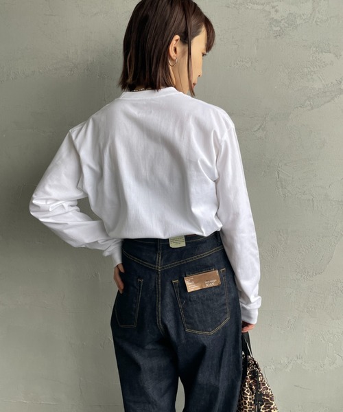 HANES（ヘインズ）の「【WEB先行予約】[HANES/ヘインズ] BEEFY ロングスリーブパックTシャツ（Tシャツ/カットソー・レディース・ブラック/ホワイト・L/M/S/XL）」の14枚目の写真