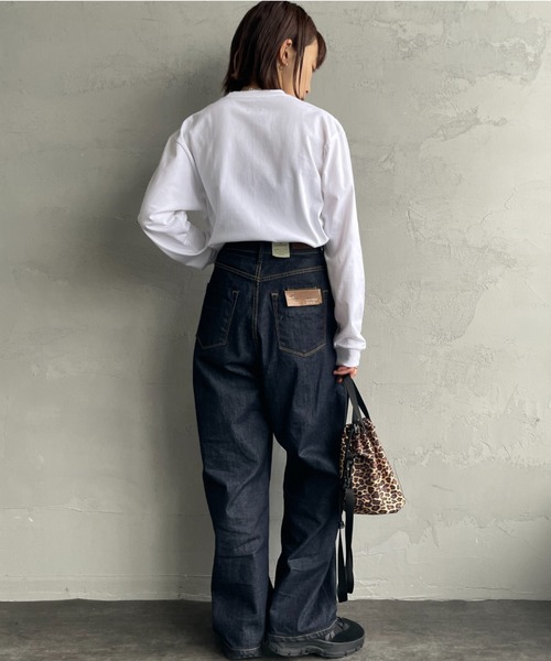 HANES（ヘインズ）の「【WEB先行予約】[HANES/ヘインズ] BEEFY ロングスリーブパックTシャツ（Tシャツ/カットソー・レディース・ブラック/ホワイト・L/M/S/XL）」の16枚目の写真