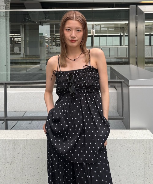 Ameri（アメリ）の「DOT SHARRING RELAX SET UP（セットアップ・レディース・ブラウン/イエロー/ブラック・SMALL/MEDIUM）」の14枚目の写真