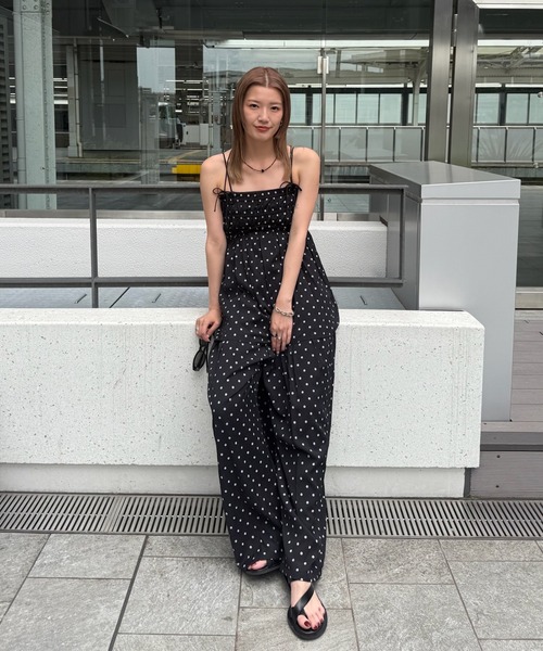 Ameri（アメリ）の「DOT SHARRING RELAX SET UP（セットアップ・レディース・ブラウン/イエロー/ブラック・SMALL/MEDIUM）」の12枚目の写真