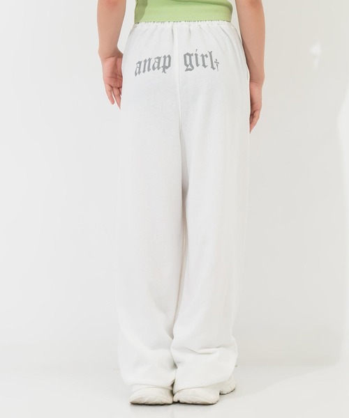 ANAP GiRL(アナップガール)の「クラッシュ スウェットパンツ(その他パンツ・キッズ・ホワイト/ブラック/ライトグレー・S/XS/M)」の6枚目の写真