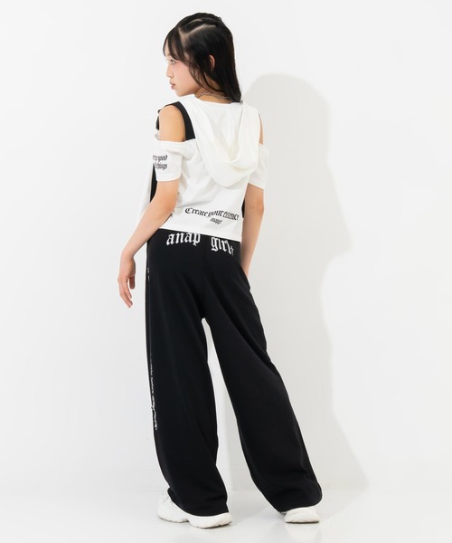 ANAP GiRL(アナップガール)の「クラッシュ スウェットパンツ(その他パンツ・キッズ・ホワイト/ブラック/ライトグレー・S/XS/M)」の14枚目の写真