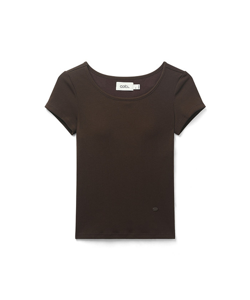 COSTUMEOCLOCK WOMAN（カスタムオクロック ウーマン）の「[キャップ内蔵] コンフォートUネックハーフTシャツ 10 COLOR COWTS001（Tシャツ/カットソー・レディース・ブラック/ダークブラウン/クリーム/ダークグレー/エメラルド/ライトグレー/ネイビー/レッド/スカイブルー/ホワイト・SMALL/MEDIUM）」の5枚目の写真