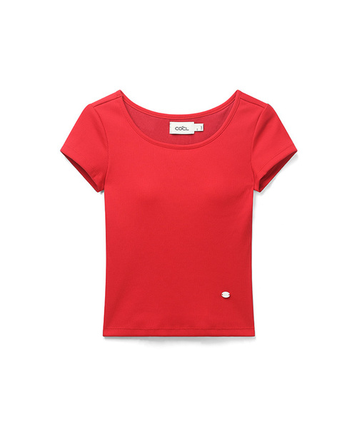 COSTUMEOCLOCK WOMAN（カスタムオクロック ウーマン）の「[キャップ内蔵] コンフォートUネックハーフTシャツ 10 COLOR COWTS001（Tシャツ/カットソー・レディース・ブラック/ダークブラウン/クリーム/ダークグレー/エメラルド/ライトグレー/ネイビー/レッド/スカイブルー/ホワイト・SMALL/MEDIUM）」の10枚目の写真