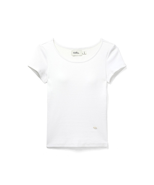 COSTUMEOCLOCK WOMAN（カスタムオクロック ウーマン）の「[キャップ内蔵] コンフォートUネックハーフTシャツ 10 COLOR COWTS001（Tシャツ/カットソー・レディース・ブラック/ダークブラウン/クリーム/ダークグレー/エメラルド/ライトグレー/ネイビー/レッド/スカイブルー/ホワイト・SMALL/MEDIUM）」の2枚目の写真