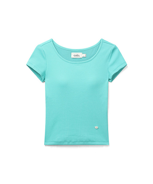 COSTUMEOCLOCK WOMAN（カスタムオクロック ウーマン）の「[キャップ内蔵] コンフォートUネックハーフTシャツ 10 COLOR COWTS001（Tシャツ/カットソー・レディース・ブラック/ダークブラウン/クリーム/ダークグレー/エメラルド/ライトグレー/ネイビー/レッド/スカイブルー/ホワイト・SMALL/MEDIUM）」の7枚目の写真