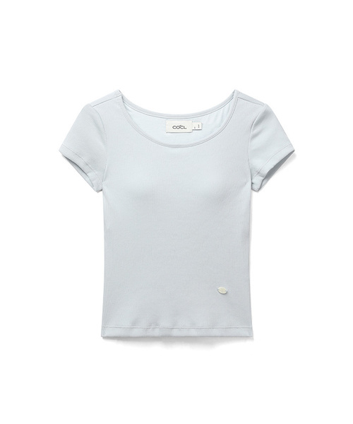 COSTUMEOCLOCK WOMAN（カスタムオクロック ウーマン）の「[キャップ内蔵] コンフォートUネックハーフTシャツ 10 COLOR COWTS001（Tシャツ/カットソー・レディース・ブラック/ダークブラウン/クリーム/ダークグレー/エメラルド/ライトグレー/ネイビー/レッド/スカイブルー/ホワイト・SMALL/MEDIUM）」の8枚目の写真