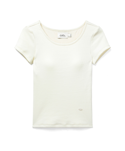 COSTUMEOCLOCK WOMAN（カスタムオクロック ウーマン）の「[キャップ内蔵] コンフォートUネックハーフTシャツ 10 COLOR COWTS001（Tシャツ/カットソー・レディース・ブラック/ダークブラウン/クリーム/ダークグレー/エメラルド/ライトグレー/ネイビー/レッド/スカイブルー/ホワイト・SMALL/MEDIUM）」の16枚目の写真