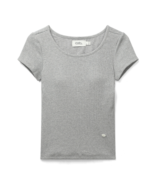 COSTUMEOCLOCK WOMAN（カスタムオクロック ウーマン）の「[キャップ内蔵] コンフォートUネックハーフTシャツ 10 COLOR COWTS001（Tシャツ/カットソー・レディース・ブラック/ダークブラウン/クリーム/ダークグレー/エメラルド/ライトグレー/ネイビー/レッド/スカイブルー/ホワイト・SMALL/MEDIUM）」の17枚目の写真