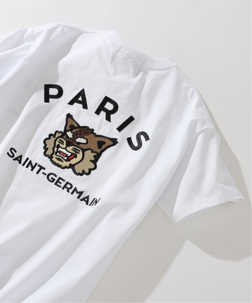 PARIS SAINT-GERMAIN(パリサンジェルマン)の「【Paris Saint-Germain】カレッジロゴ刺しゅう Tシャツ(Tシャツ/カットソー・メンズ・ホワイト/ブラウン/ブラック・LARGE/MEDIUM/SMALL/X-LARGE)」の2枚目の写真