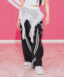 ANAP GiRL（アナップガール）の「Rｕｕ×ＬＯＶＥＡＮＡＰ　レース付ラインワイドパンツ（その他パンツ）」