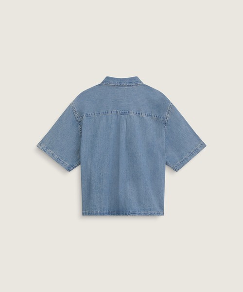 VANS(バンズ)の「CYRUS ストレートヘム デニムシャツ / Cyrus Straight Hem Denim SS Wo VN000UBKCDX1(シャツ/ブラウス・メンズ・インディゴブルー・SMALL/MEDIUM/LARGE/X-LARGE)」の5枚目の写真