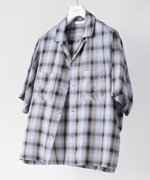 STUDIOUS(�X�e���f�B�I�X)�́ySTUDIOUS�zCupraAmunzen short sleeve shirts / ���M�f�� / �����f�� / �ڐG�⊴ / �L���v���V���[�g�X���[�u�V���c(�V���c/�u���E�X)
