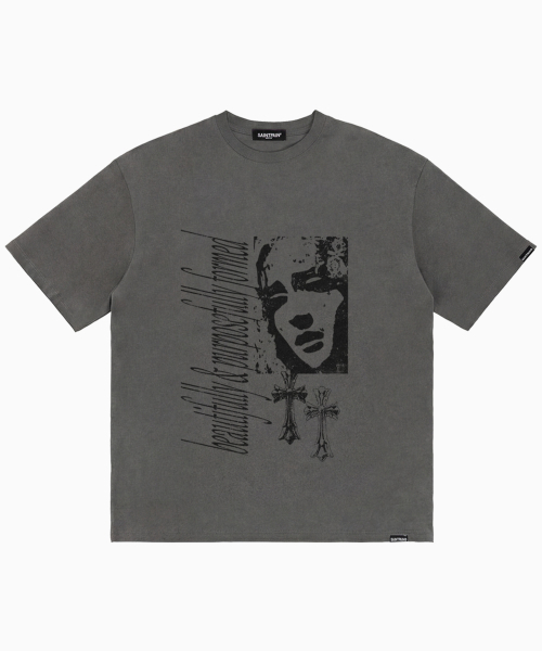 SAINTPAIN(セイントペイン)の「SPレタリングマリア半袖Tシャツチャコール(Tシャツ/カットソー・レディース・その他・MEDIUM/LARGE)」の1枚目の写真