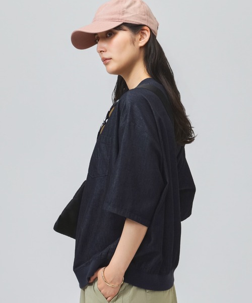 adidas(アディダス)の「【別注】アディダス adidas クールフィーリング デニム オーバーサイズ 半袖 カフヘム Tシャツ 限定コラボ(Tシャツ/カットソー・レディース・ダークブルー/サックスブルー・M/L/XL/S)」の11枚目の写真