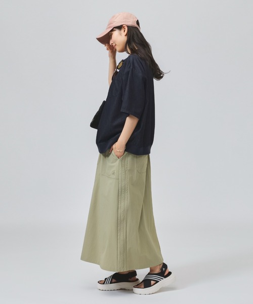 adidas(アディダス)の「【別注】アディダス adidas クールフィーリング デニム オーバーサイズ 半袖 カフヘム Tシャツ 限定コラボ(Tシャツ/カットソー・レディース・ダークブルー/サックスブルー・M/L/XL/S)」の14枚目の写真