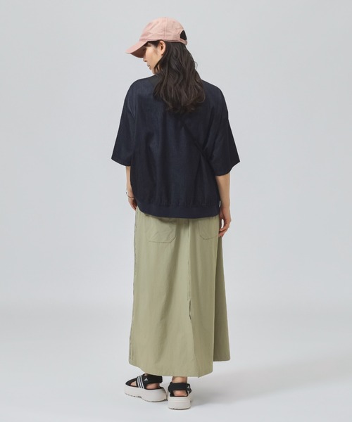 adidas(アディダス)の「【別注】アディダス adidas クールフィーリング デニム オーバーサイズ 半袖 カフヘム Tシャツ 限定コラボ(Tシャツ/カットソー・レディース・ダークブルー/サックスブルー・M/L/XL/S)」の15枚目の写真