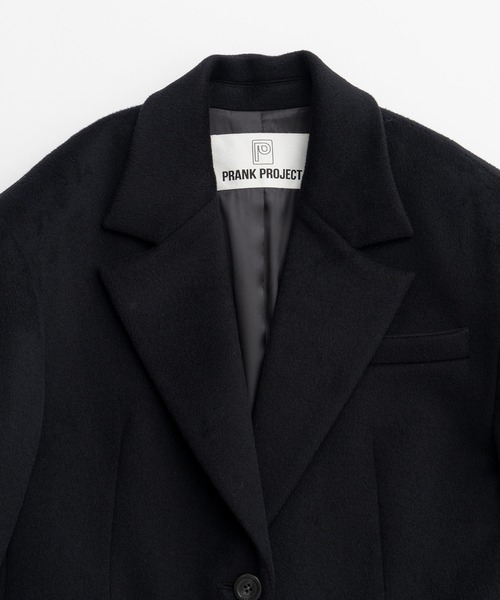 PRANK PROJECT(プランクプロジェクト)の「【2026Autumn Pre-Order】カシミヤブレンドワイドショルダーコート / Cashmere Blend Wide Shoulder Coat(チェスターコート・レディース・グレー/ブラウン/ブラック・36/38)」の15枚目の写真