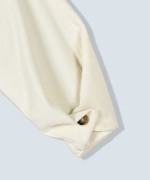 OMMO(オーエムエムオー)の「WRAP CUFF OVER COAT(その他アウター・レディース・グレー/ホワイト/ブラック・38/36)」の19枚目の写真