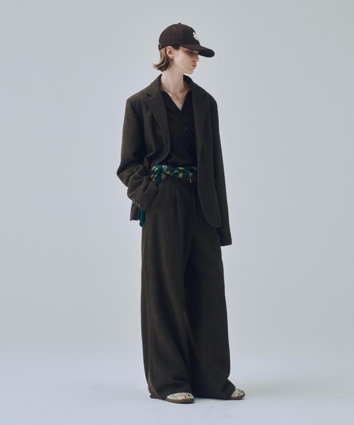 soerte（ソエルテ）の「Classic Wool Blend Tweed 3B Jacket / クラシックウールブレンド３ボタンジャケット（テーラードジャケット・メンズ・ブラウン/ブラック・1/2/3）」の10枚目の写真