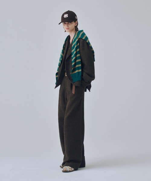 soerte（ソエルテ）の「Classic Wool Blend Tweed 3B Jacket / クラシックウールブレンド３ボタンジャケット（テーラードジャケット・メンズ・ブラウン/ブラック・1/2/3）」の14枚目の写真
