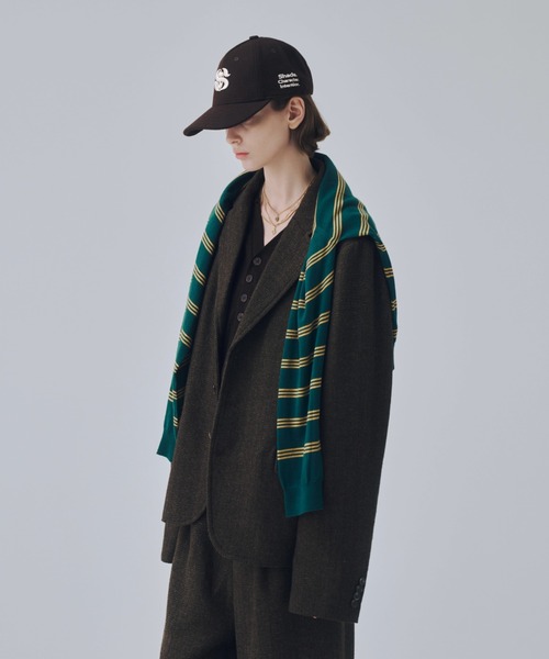 soerte（ソエルテ）の「Classic Wool Blend Tweed 3B Jacket / クラシックウールブレンド３ボタンジャケット（テーラードジャケット・メンズ・ブラウン/ブラック・1/2/3）」の22枚目の写真