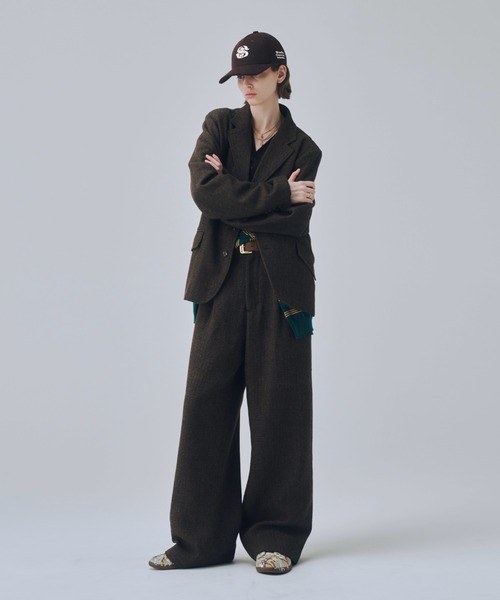 soerte（ソエルテ）の「Classic Wool Blend Tweed 3B Jacket / クラシックウールブレンド３ボタンジャケット（テーラードジャケット・メンズ・ブラウン/ブラック・1/2/3）」の11枚目の写真